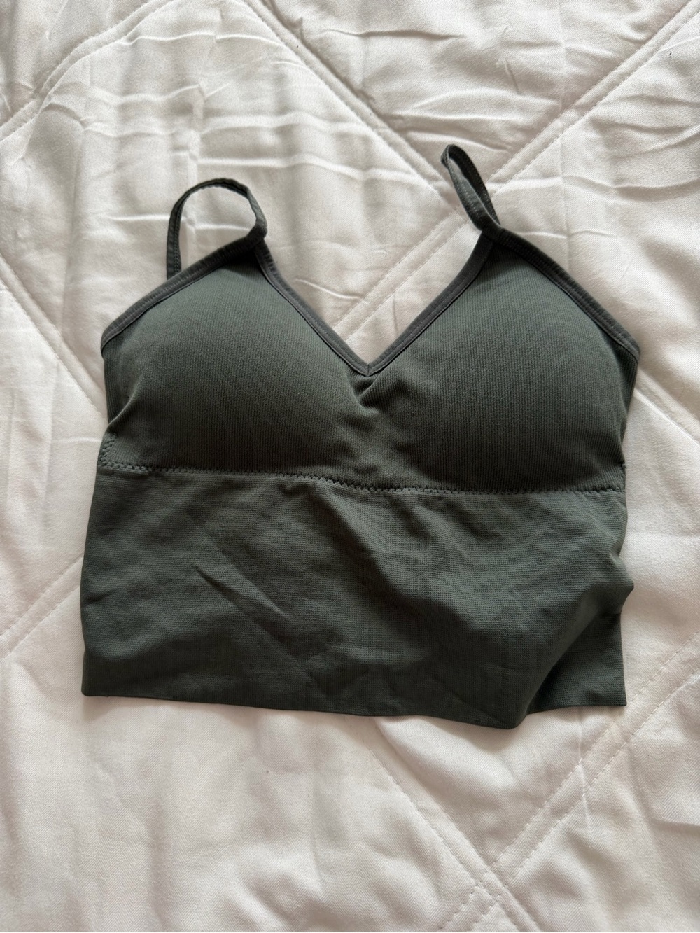 Seamless Padded Bralette Camisole - Dark Olive